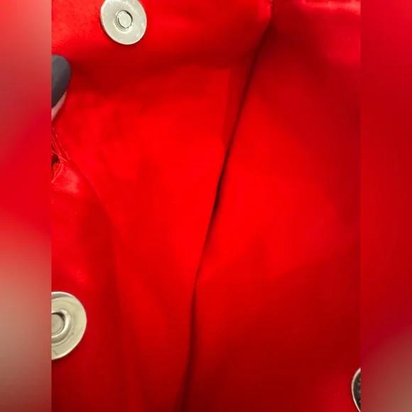 The Loeffler Randall beaded heart bag. Bright red. - Picture 5 of 5